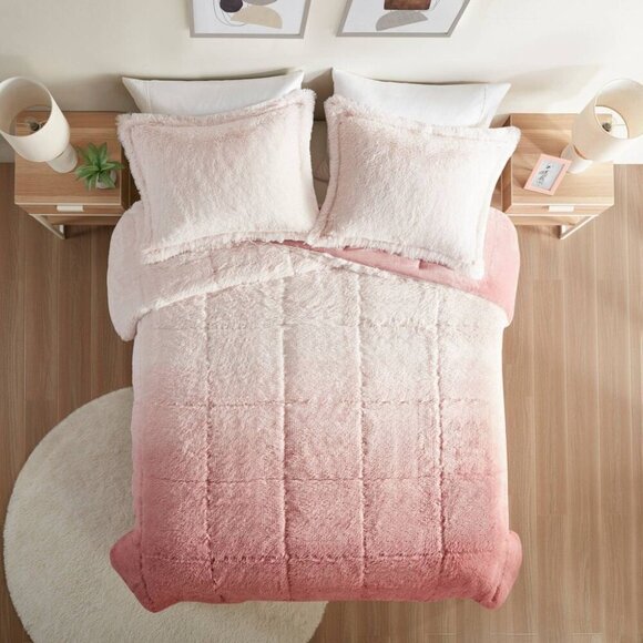 Intelligent Design 2pc Twin/Twin Extra Long Leena Shaggy Long Fur Comforter